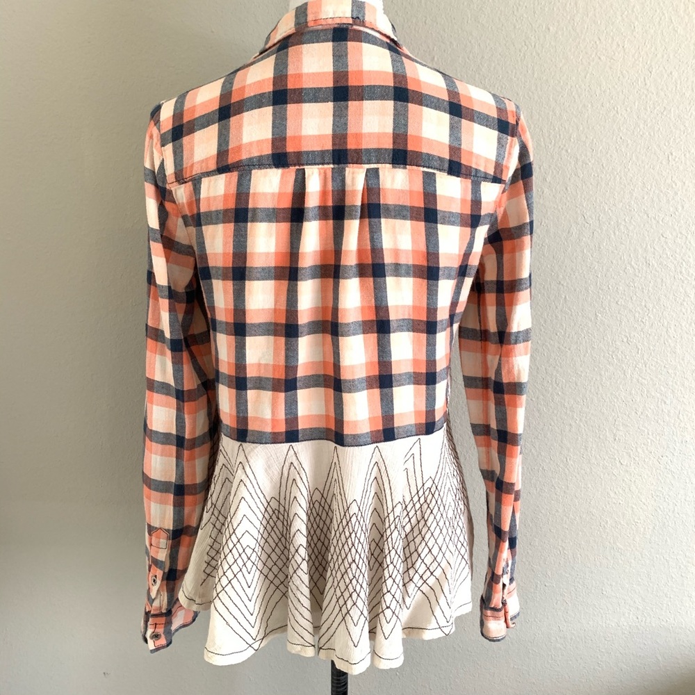 Holding Horses Anthropologie Plaid Flannel Shirt